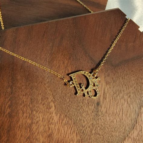 necklace dior logo|necklace that says Dior.